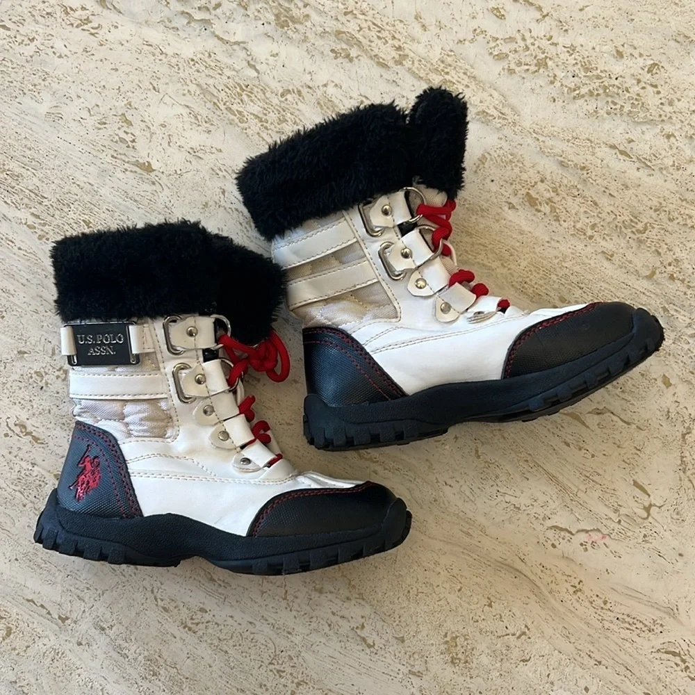 U.S. POLO ASSN. snow winter boots little kid size 11